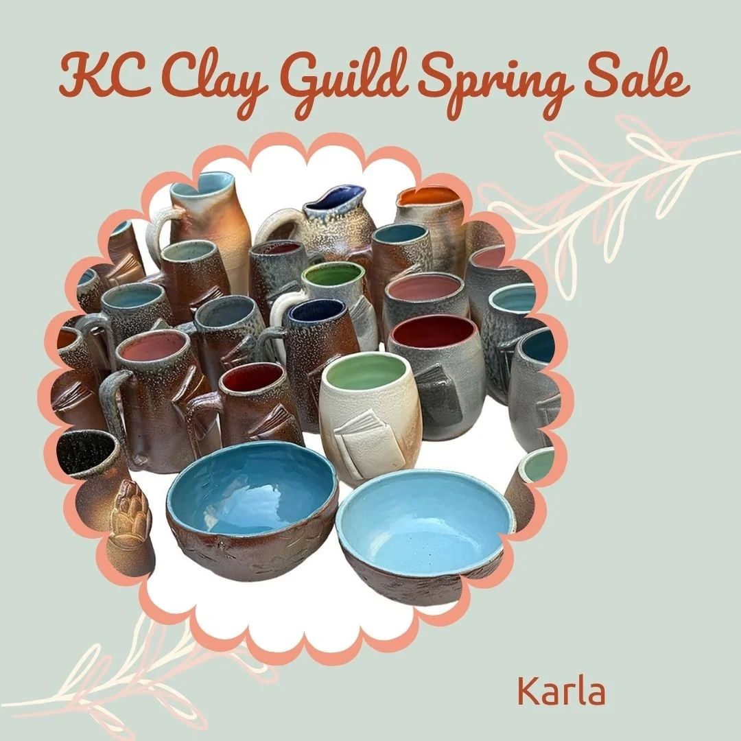 spring sale artist highlight
Karla
Karla, a retired
theatreteacher, started pottery eight years ago and considers herself a
hobby artist.She enjoys exploring
all things pottery
throwing, hand building, soda firing, raku, and
glazing to name a few .Sh