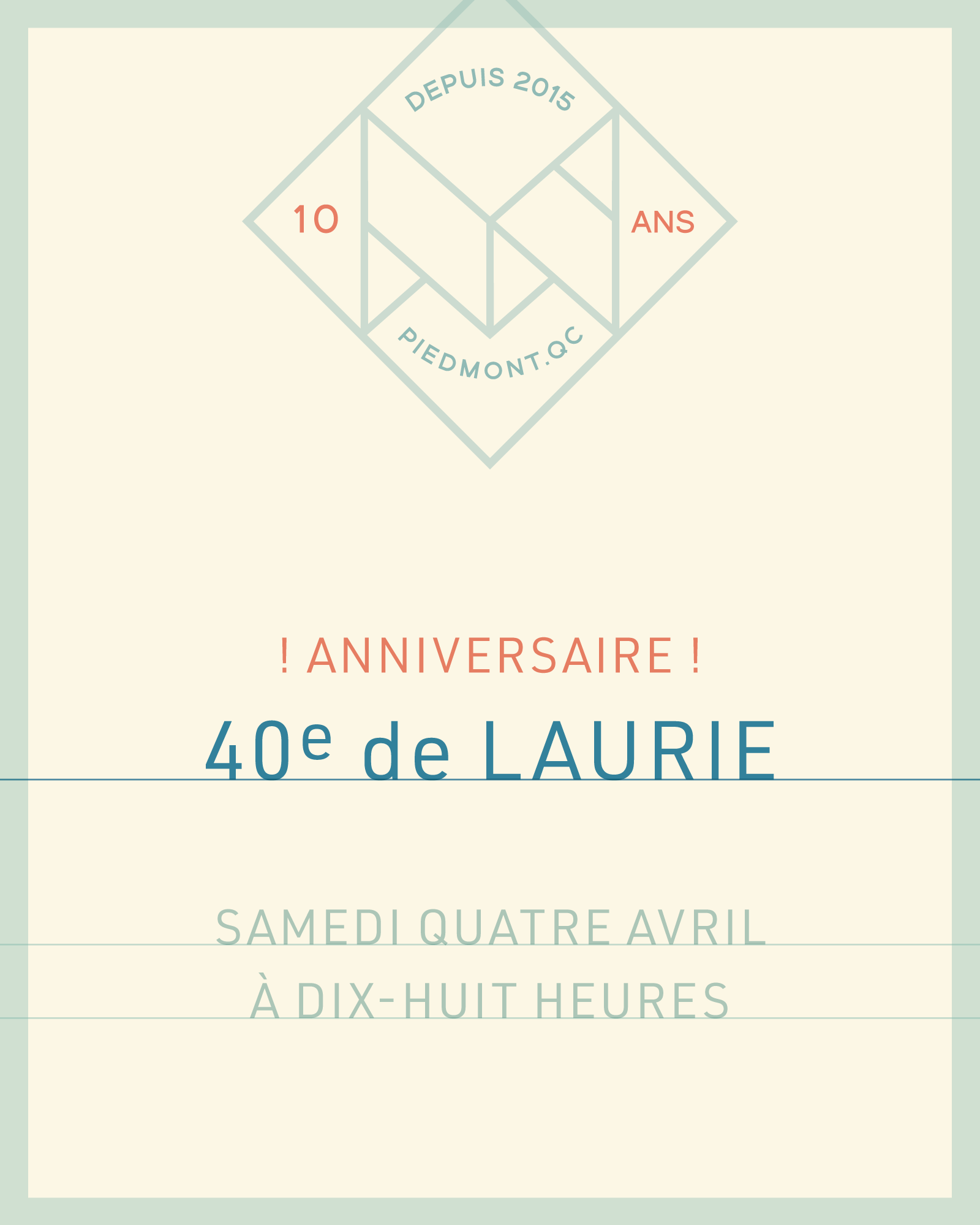 40e ANNIVERSAIRE de LAURIE