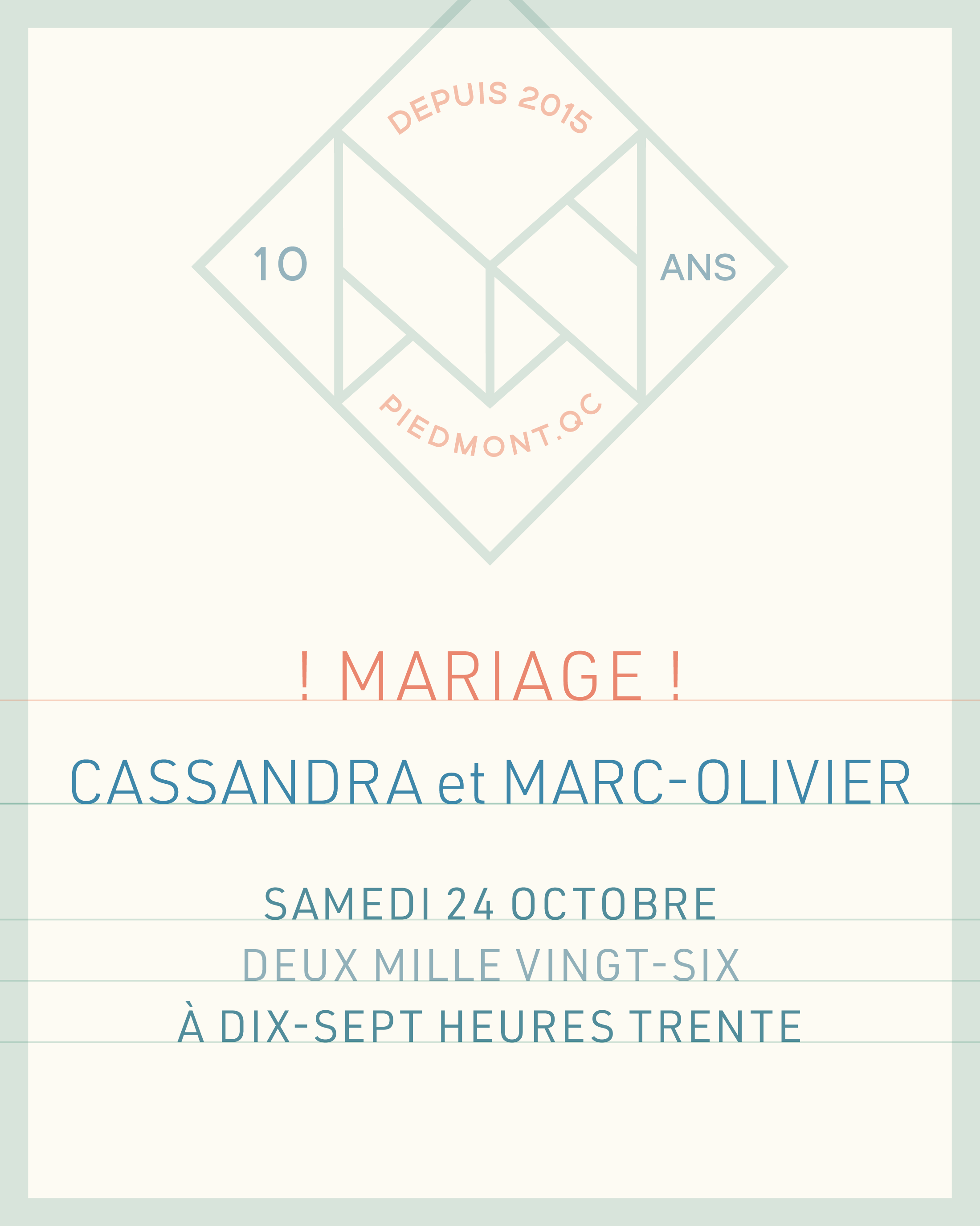 MARIAGE de CASSANDRA et MARC-OLIVIER