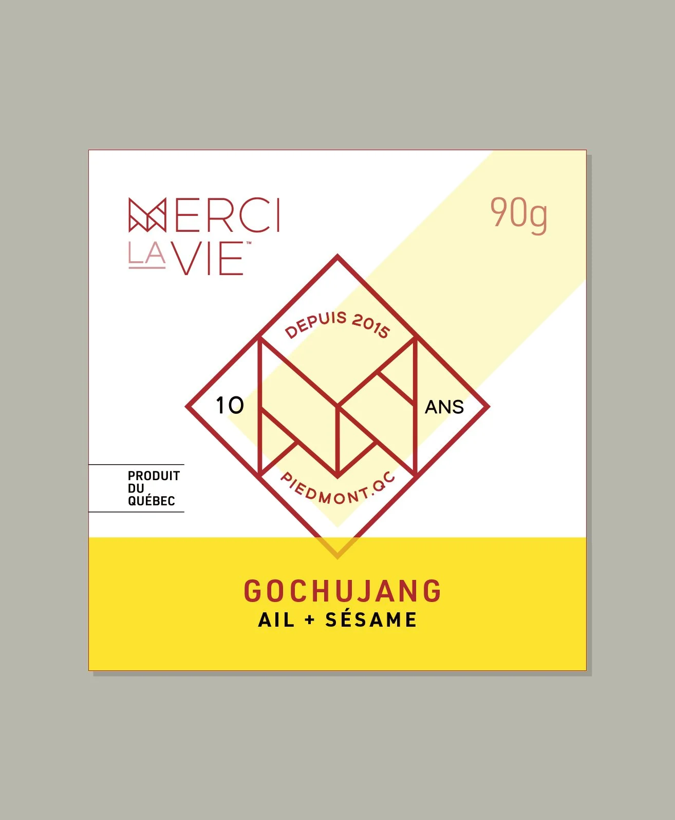 SAUCISSON MLV : GOCHUJANG, AIL et SÉSAME : 90g : PORC 100% QUÉBEC