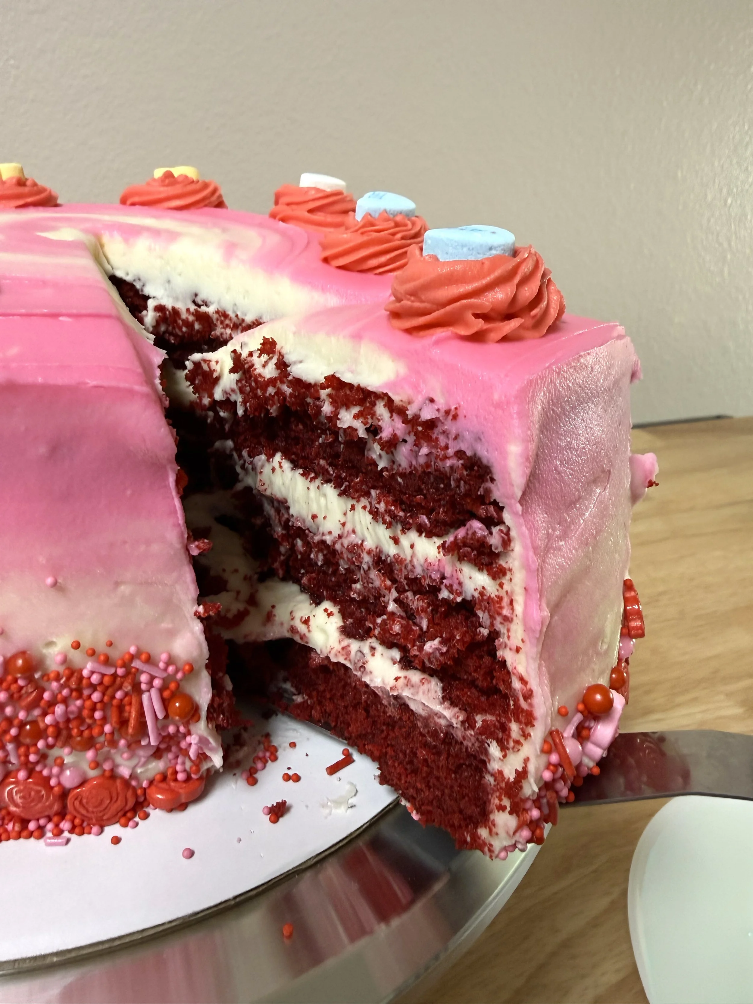 Valentines Day Red Velvet Cake