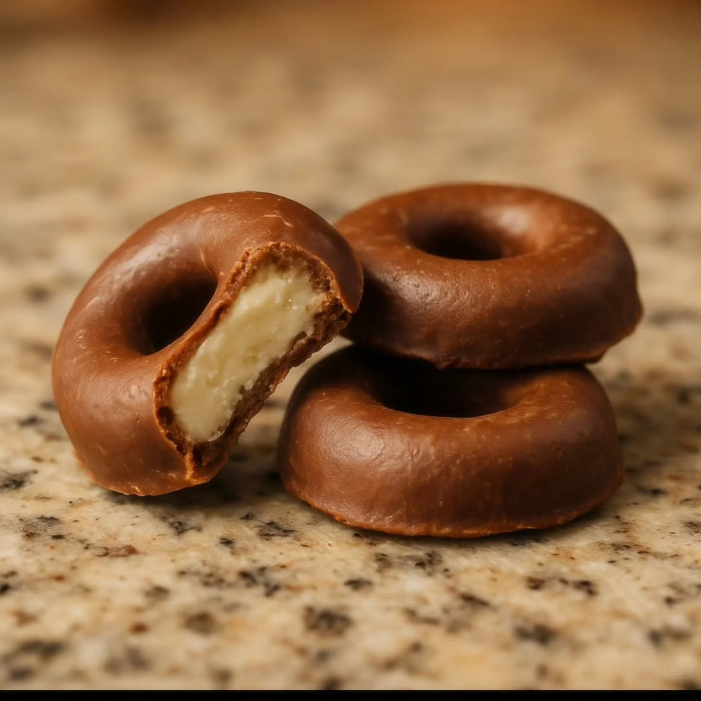 ✨ RINGS &ndash; white choc Surprise&ndash;style flavor 🤎
100% keto, sugar-free, with that creamy, nostalgic &ldquo;childhood chocolate&rdquo; center&hellip; but in a healthy, low-carb version.

Crispy on the outside, smooth on the inside. A little i