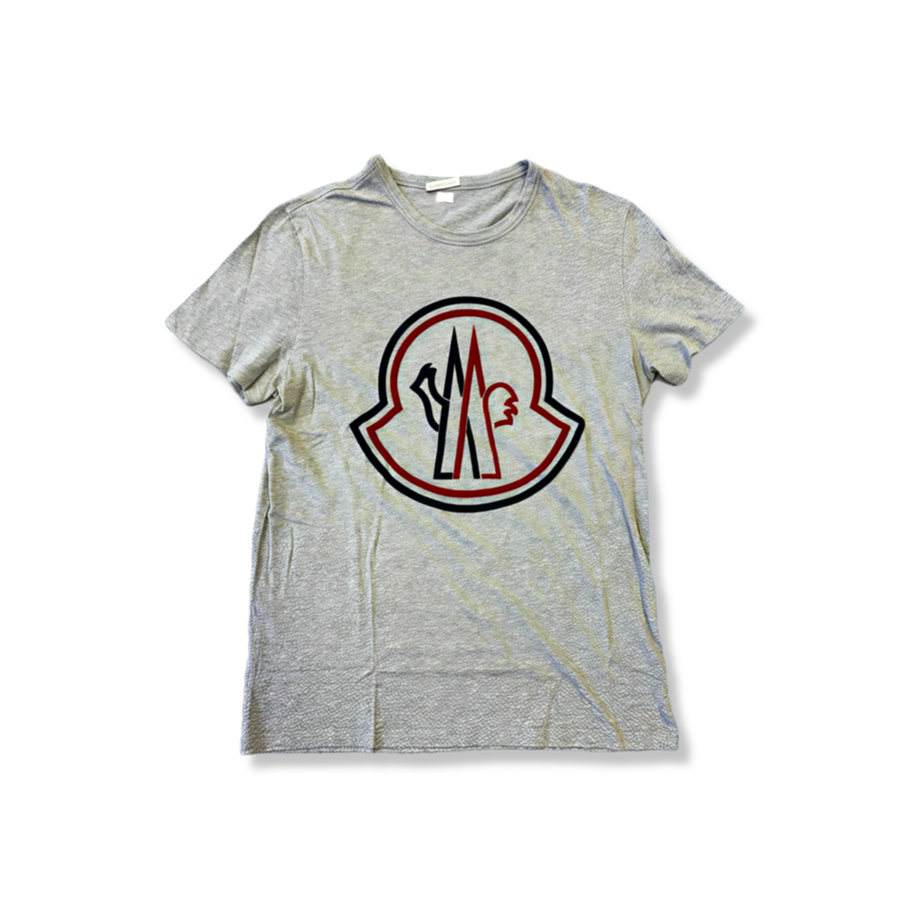 Moncler grey logo tee (M)