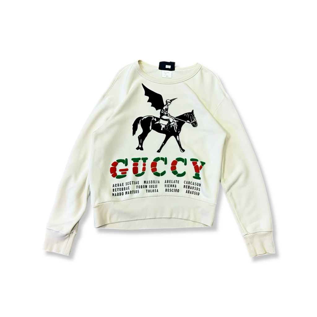 Gucci Winged Jockey crewneck (XS) Fits L