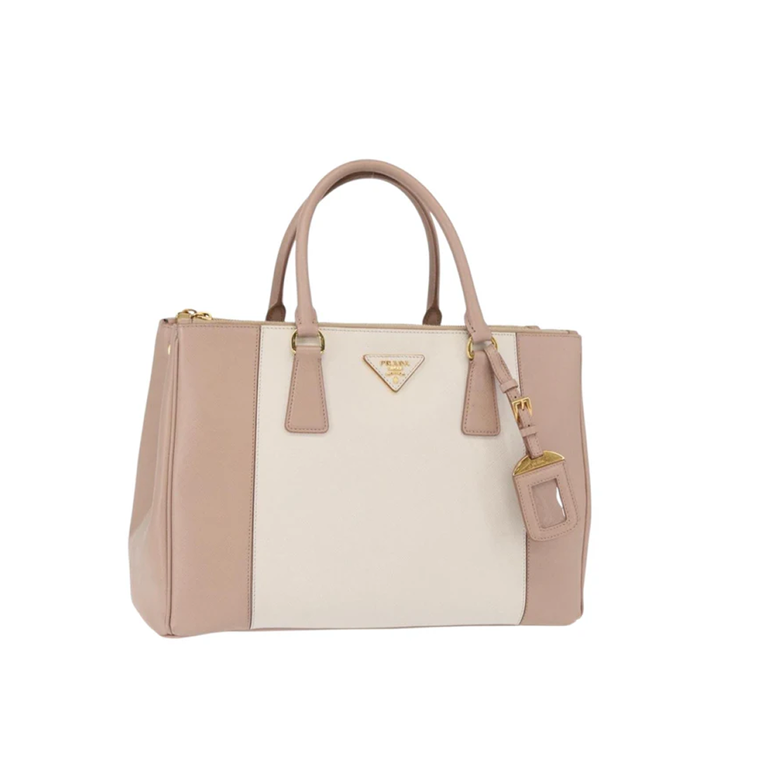 Prada two tone Galleria handbag
