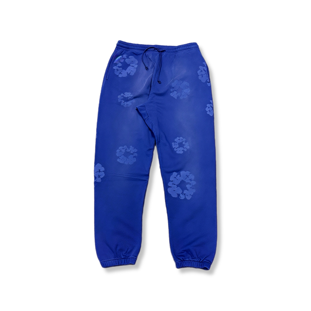 Denim Tears cotton wreath navy faded sweatpants (M)
