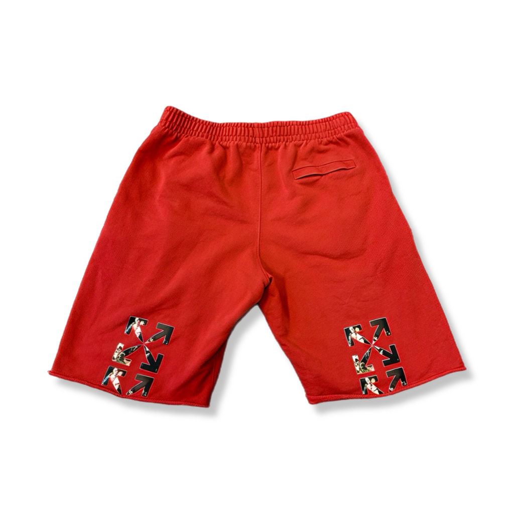 OFF-WHITE Caravaggio red sweatshorts (M)