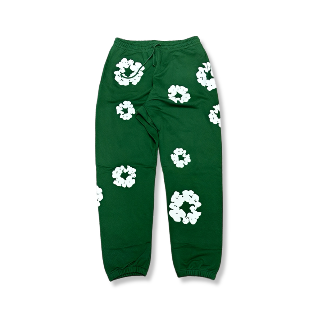 Denim Tears cotton wreath green sweatpants (XL)