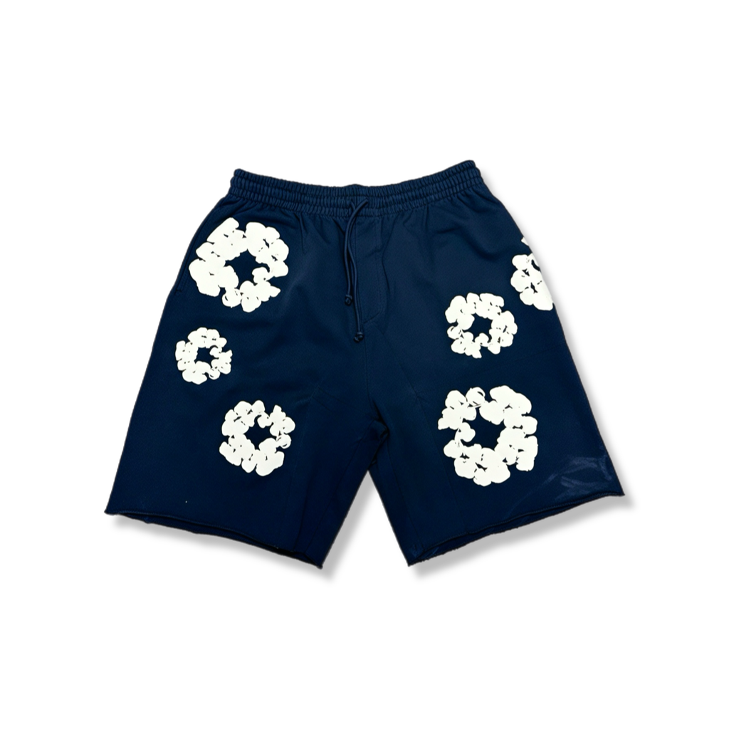 Denim Tears cotton wreath navy shorts (XL)
