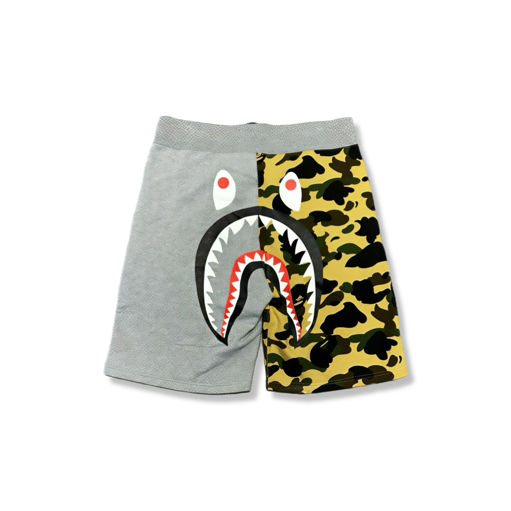 Bape Shark shorts yellow/gray camo (XXL)