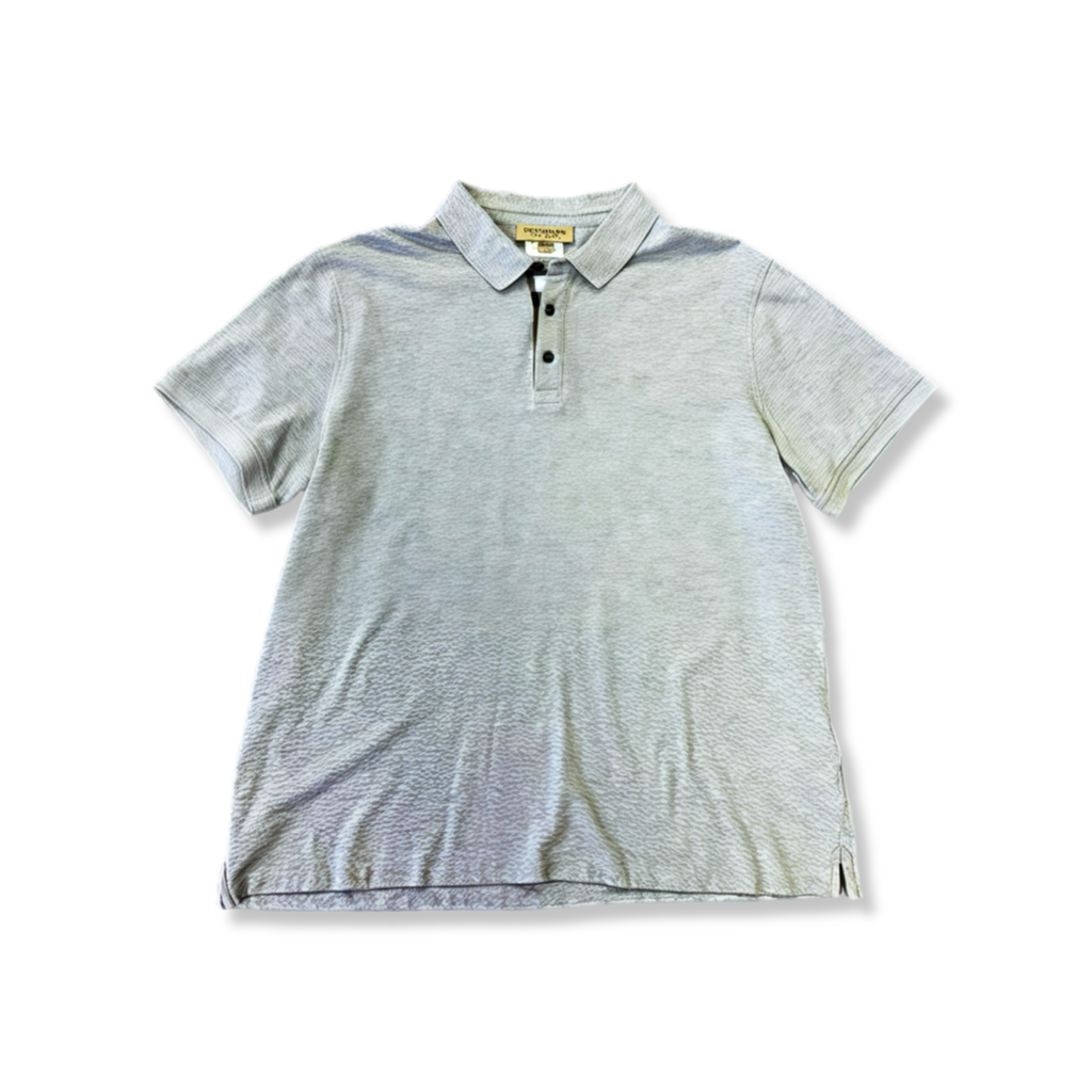 Burberry Gray plaid polo (XXL) Fits L