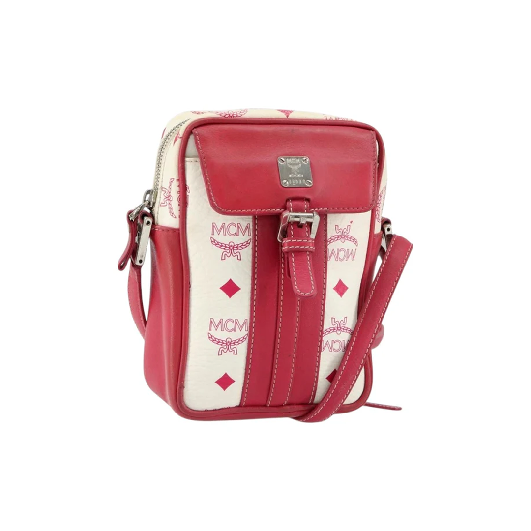 MCM Logogram shoulder bag red white