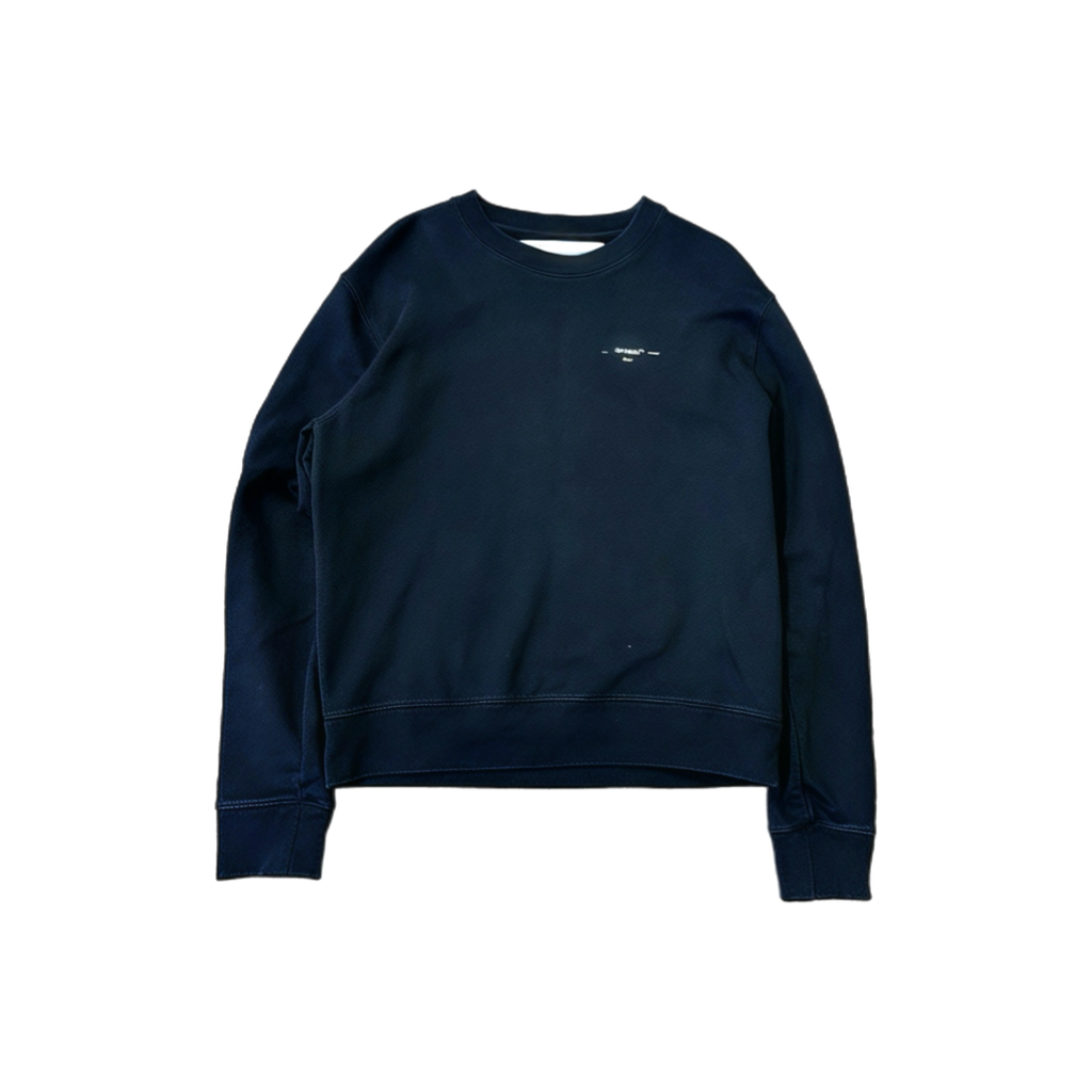OFF-WHITE logo black crewneck (L)