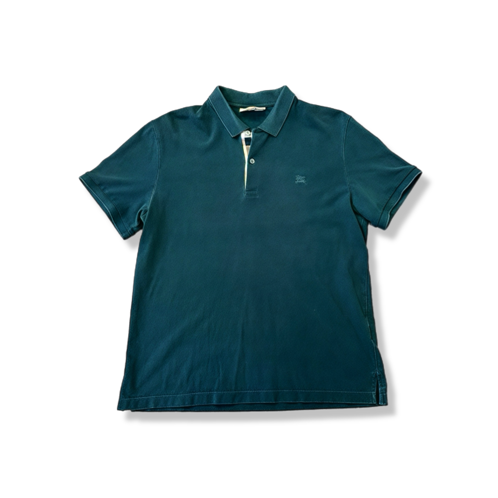 Burberry forest green polo (XL) Fits L