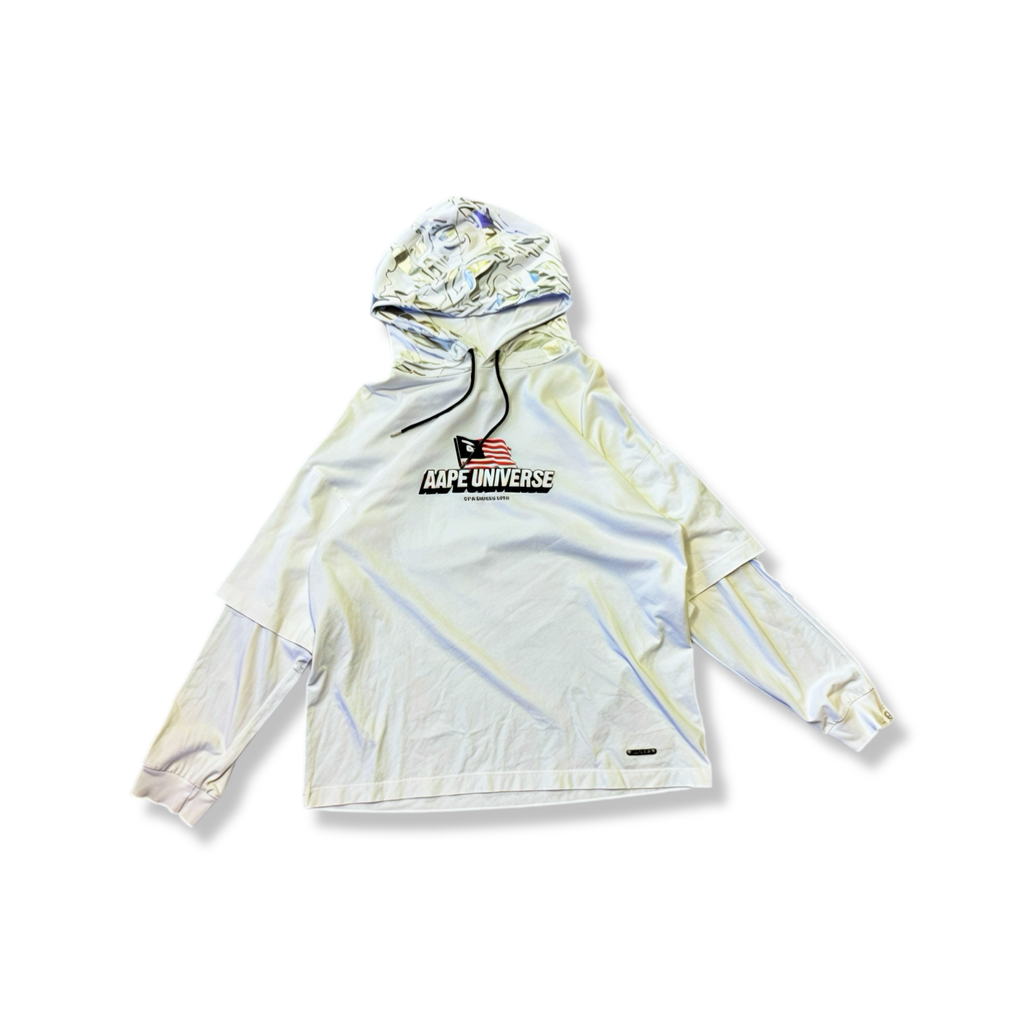 AAPE UNVS silver camo hoodie (L)