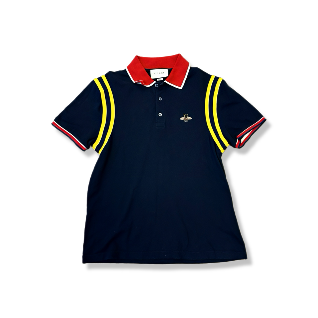 Gucci bee navy polo (XL) Fits S