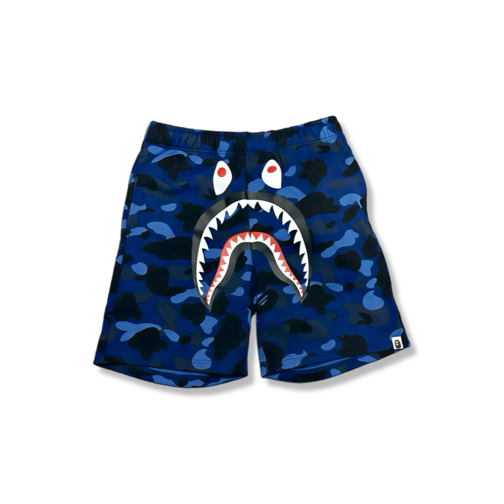 Bape Shark navy camo shorts (M)