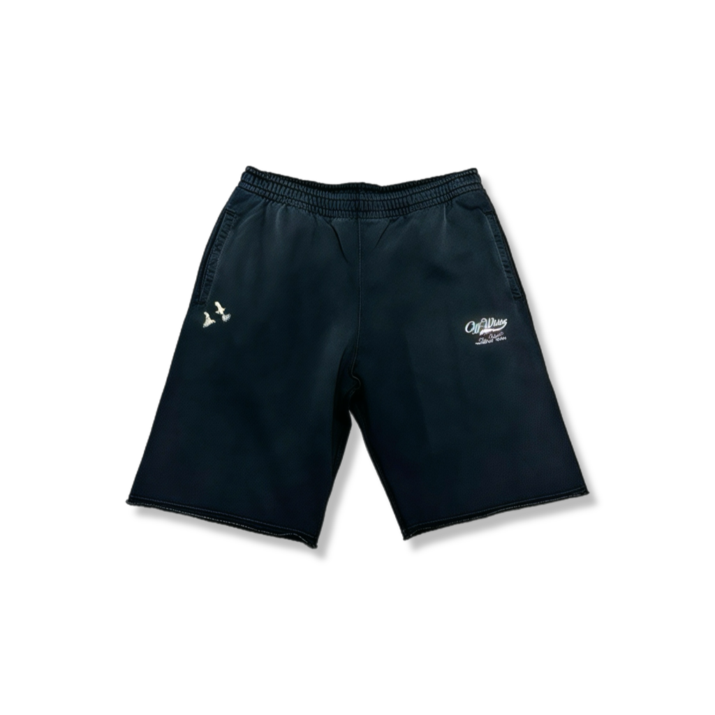 OFF-WHITE black "this and that" shorts