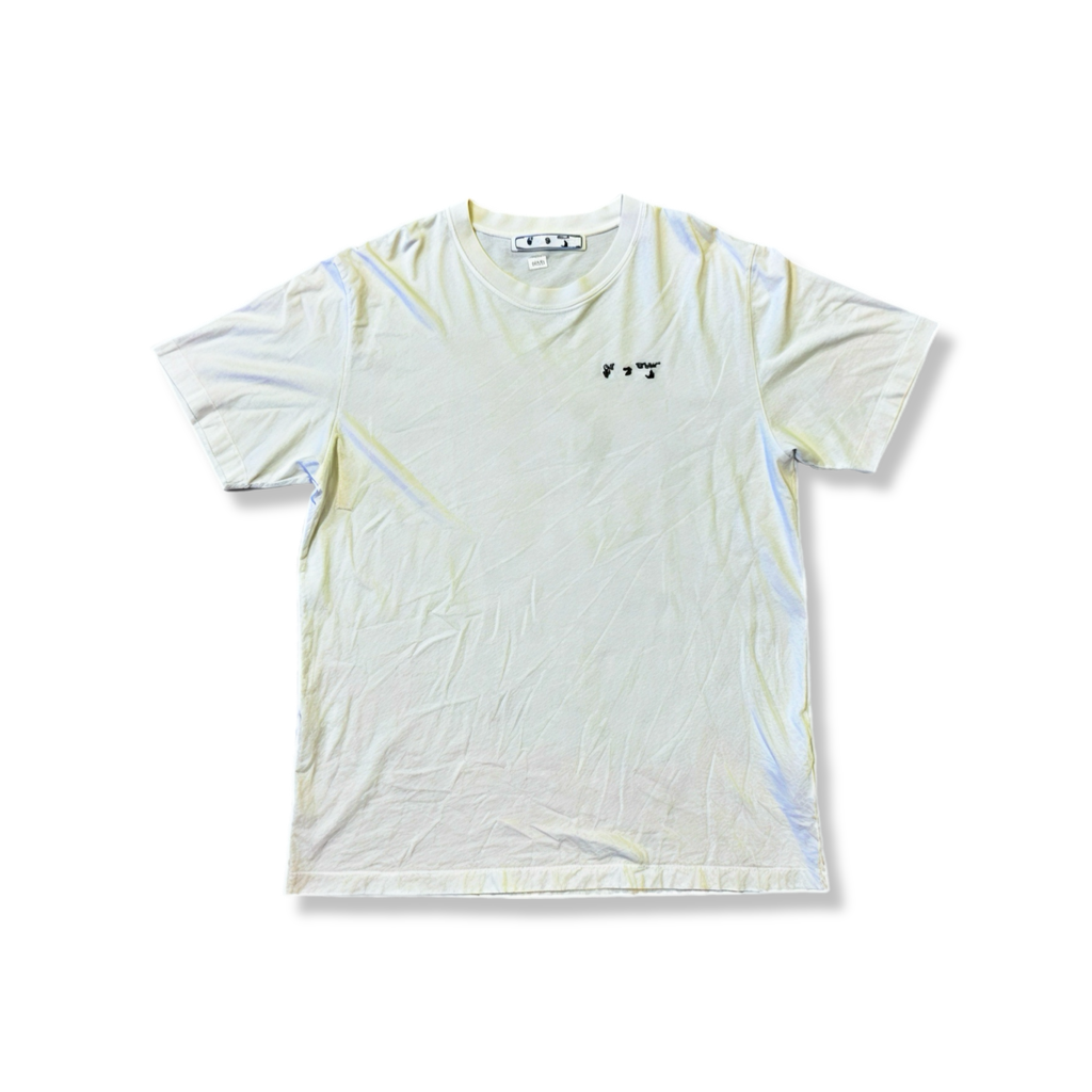 OFF-WHITE logo white tee (XXL)