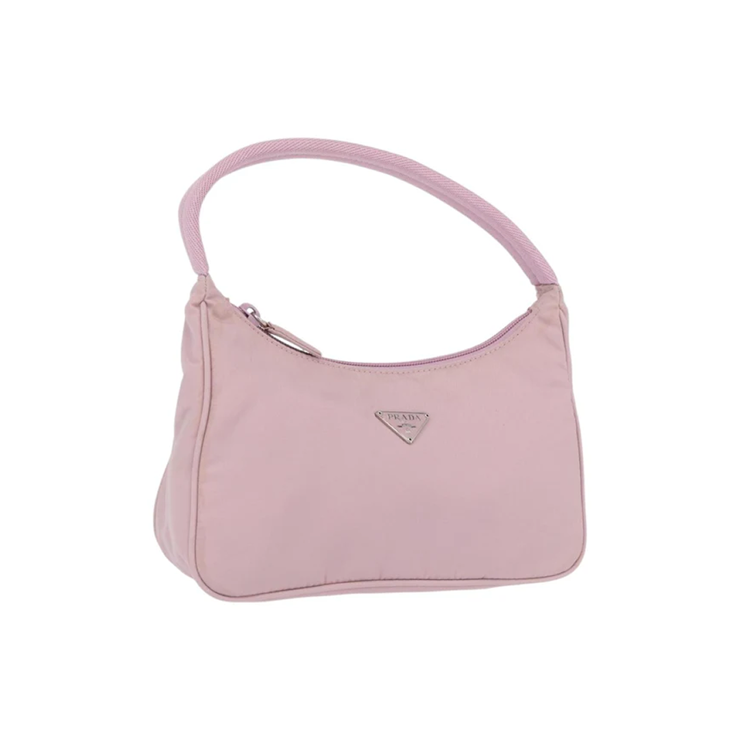 Prada nylon shoulder bag pink
