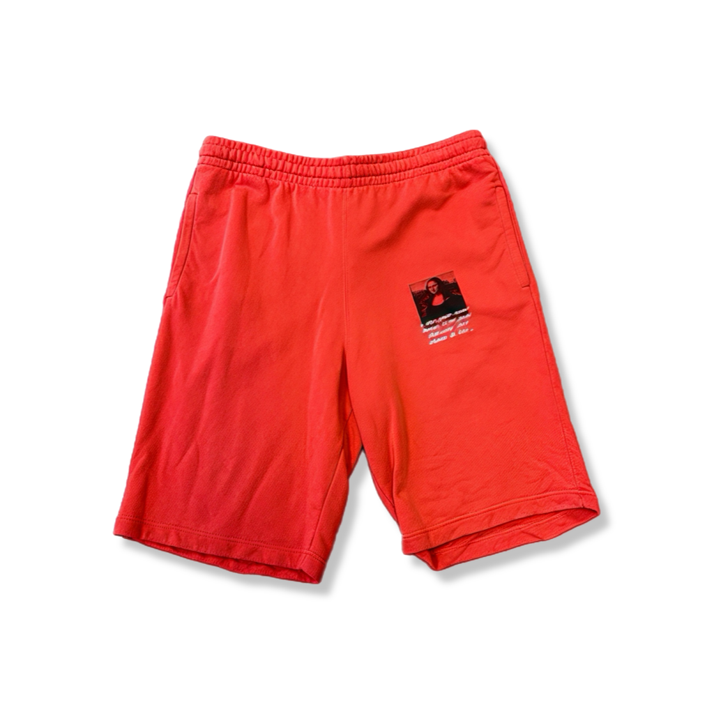 OFF-WHITE Mona Lisa red sweatshorts (L)