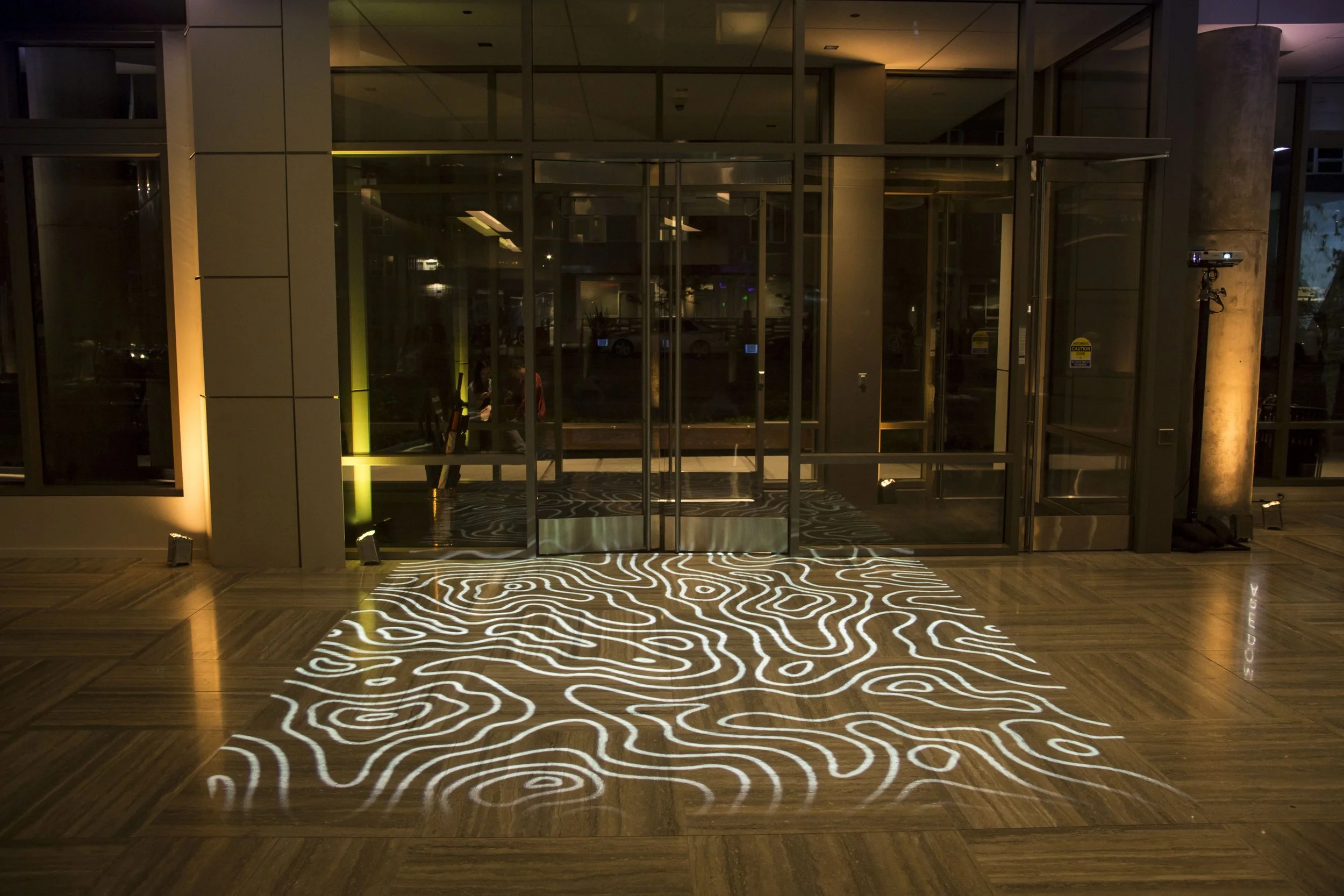 Lumenarius Collective Seattle Grand Opening Event Topographic Projection mapping Lighting