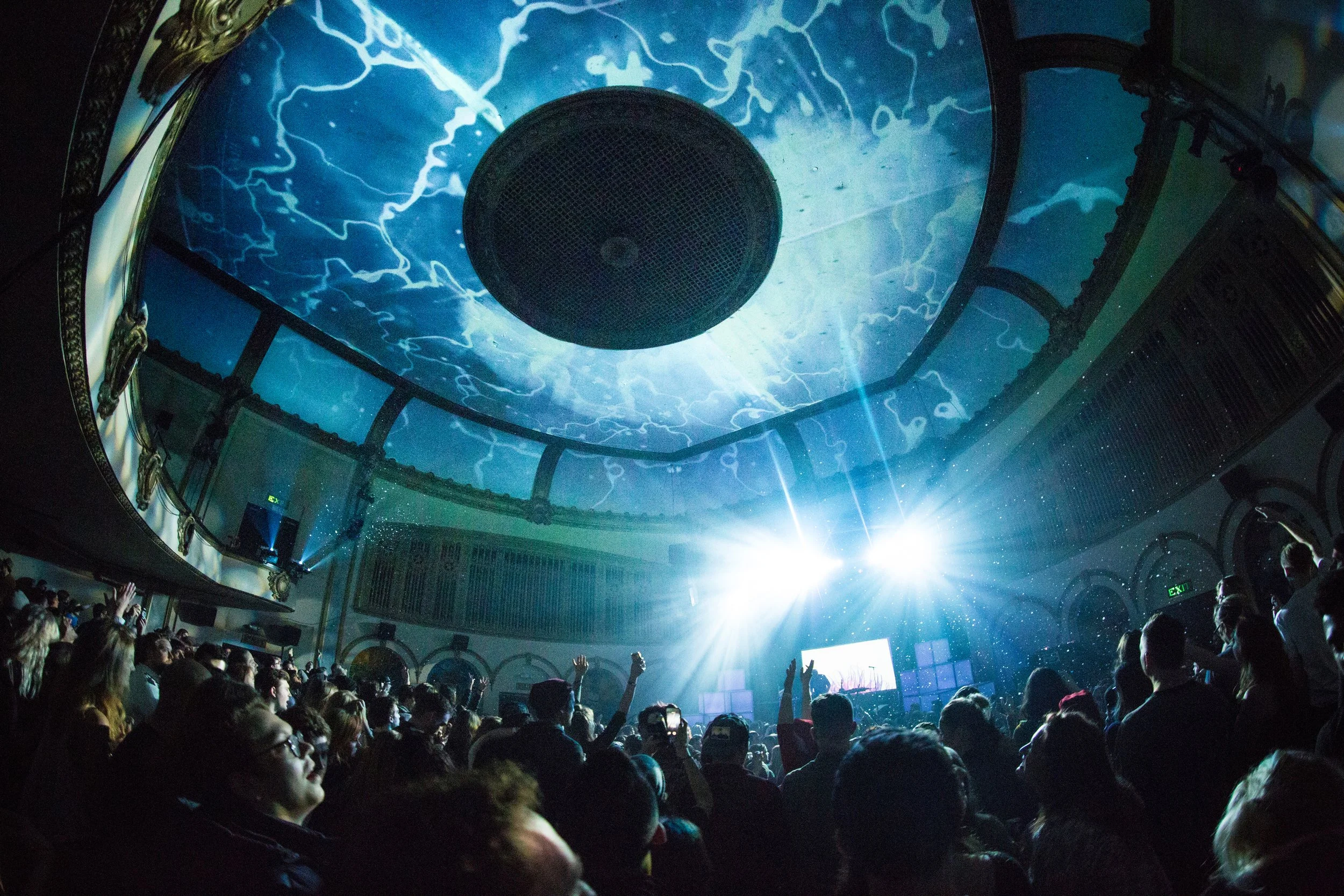 Neptune Theatre Immersive Projection Mapping with manatee COmmune On Ice Live Concert Event Lighting Seattle Washington