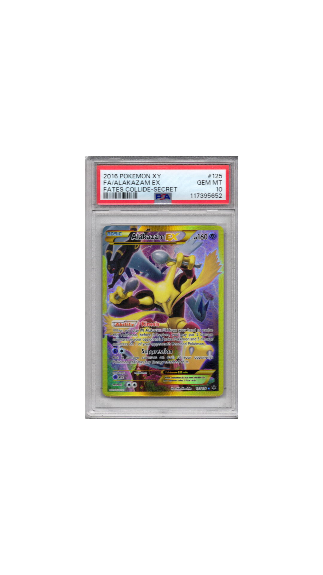XY Fates Collide #125 Alakazam PSA 10