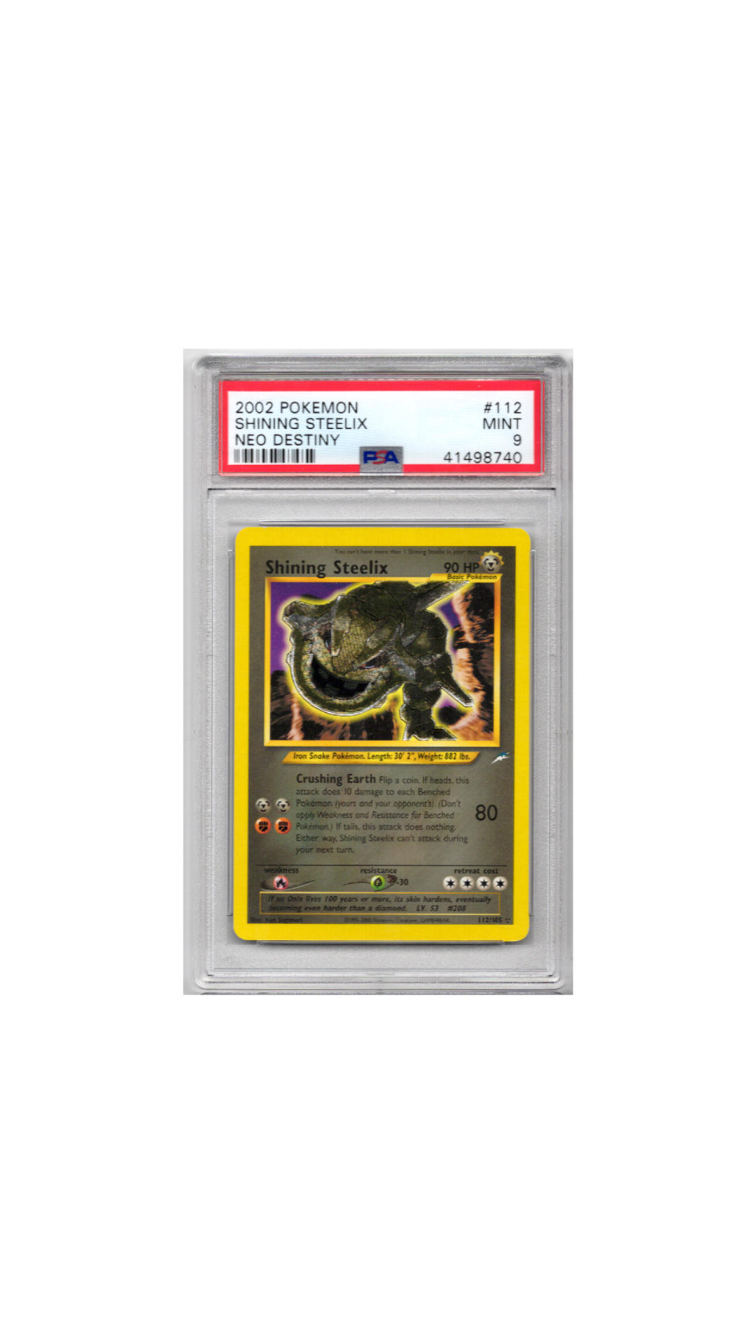 Neo Destiny Shining Steelix Unlimited PSA 9