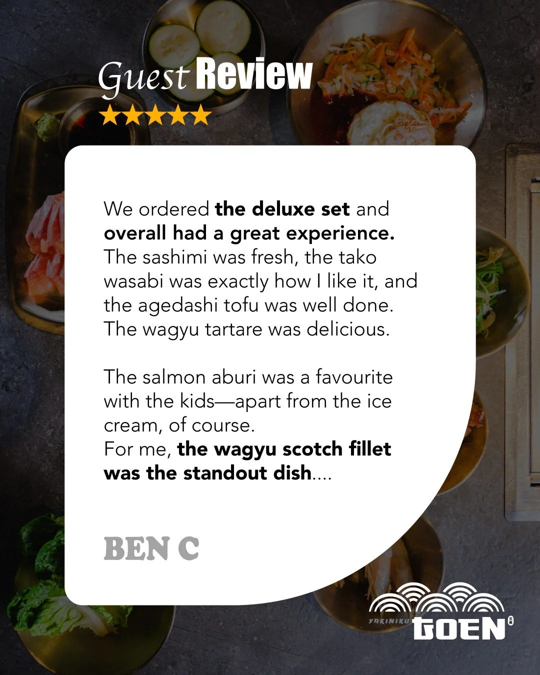 Yakiniku Goen | Premium Japanese BBQ
Rochedale Central
Shop 9/21 Lorisch Way
Rochedale QLD 4123
www.yakinikugoen.com.au