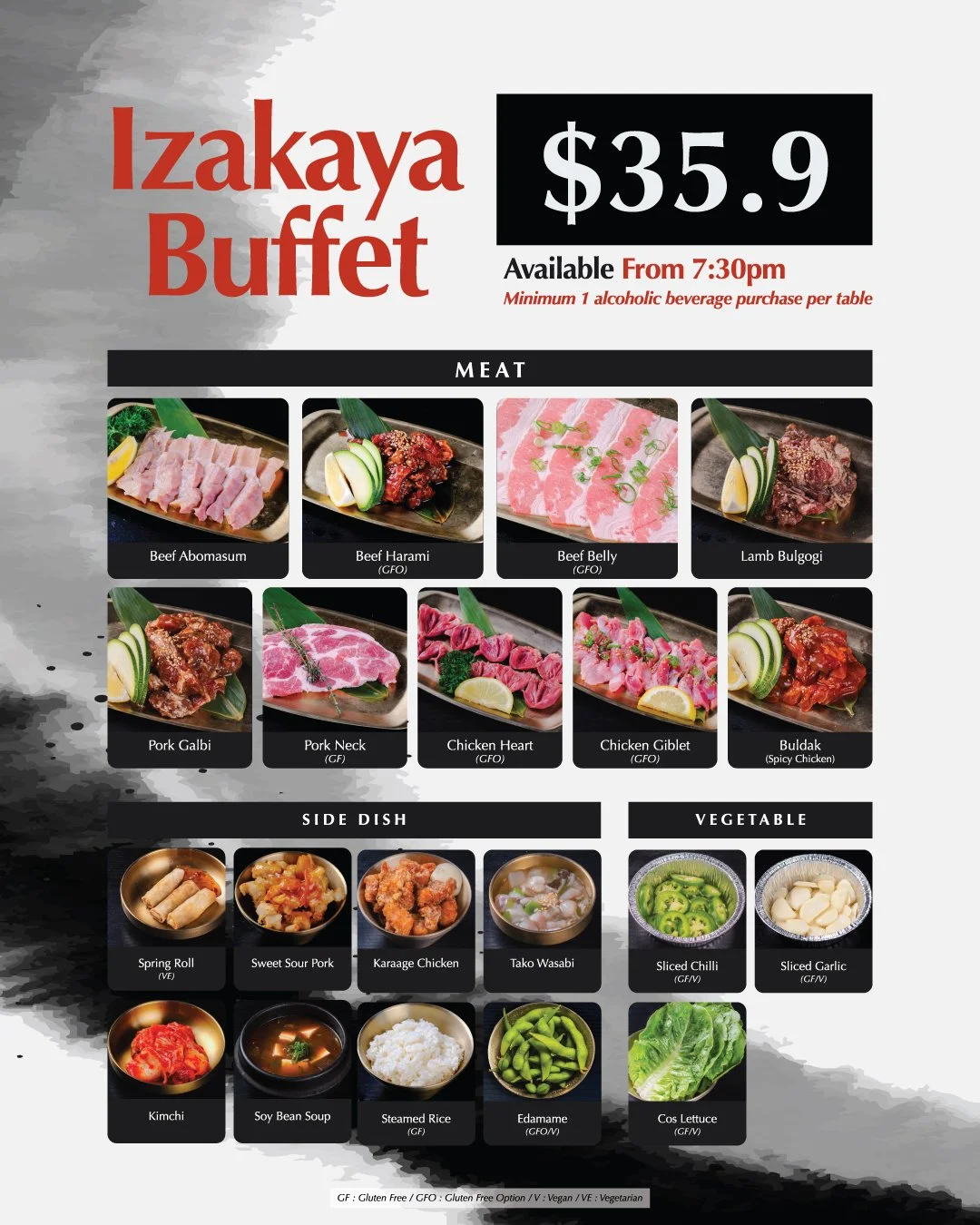 Looking for the ultimate late-night spot? 🍻✨

We have some massive news for all you drink lovers! Introducing the brand-new Izakaya Buffet at Yakiniku Goen, starting today! 🍖🔥

Craving that perfect balance of premium BBQ and amazing izakaya-style 