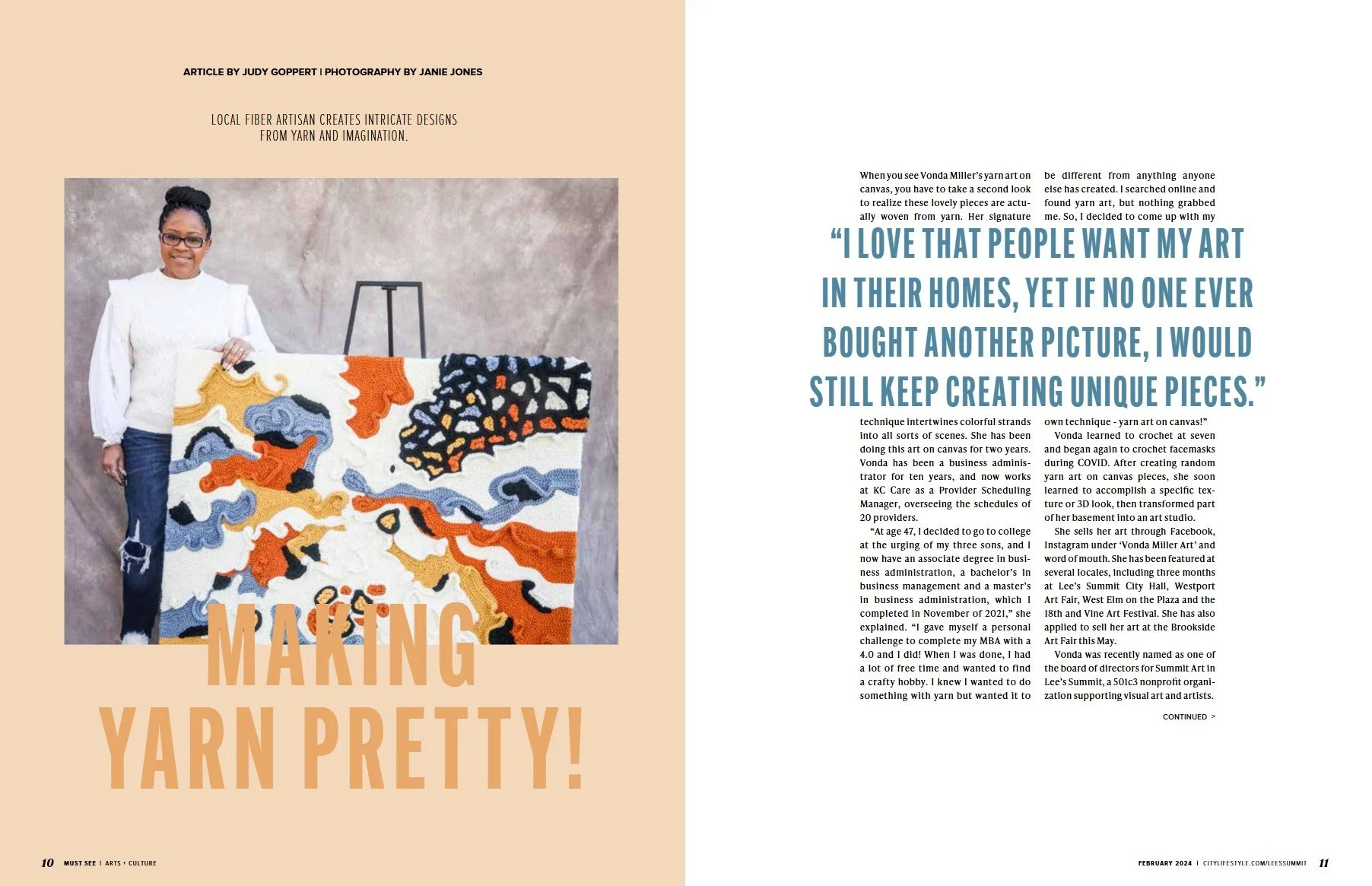 Article in the Lee's Summit Life style Magazine