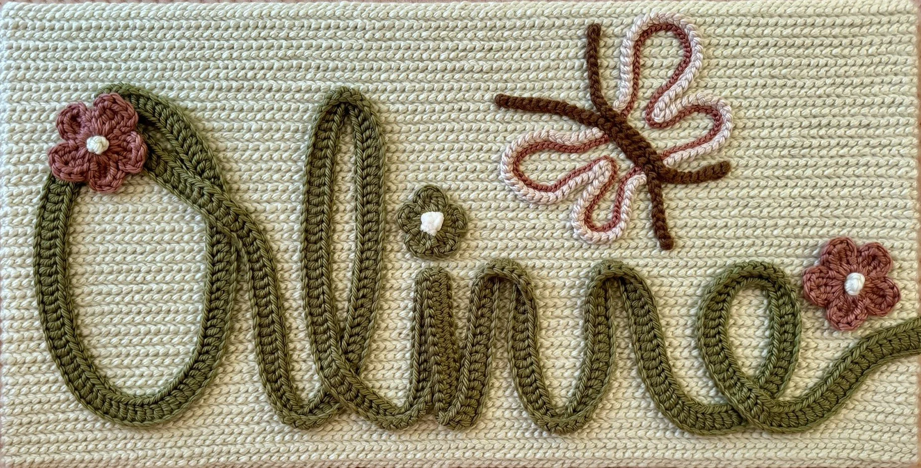 Olive Name art - 12x24