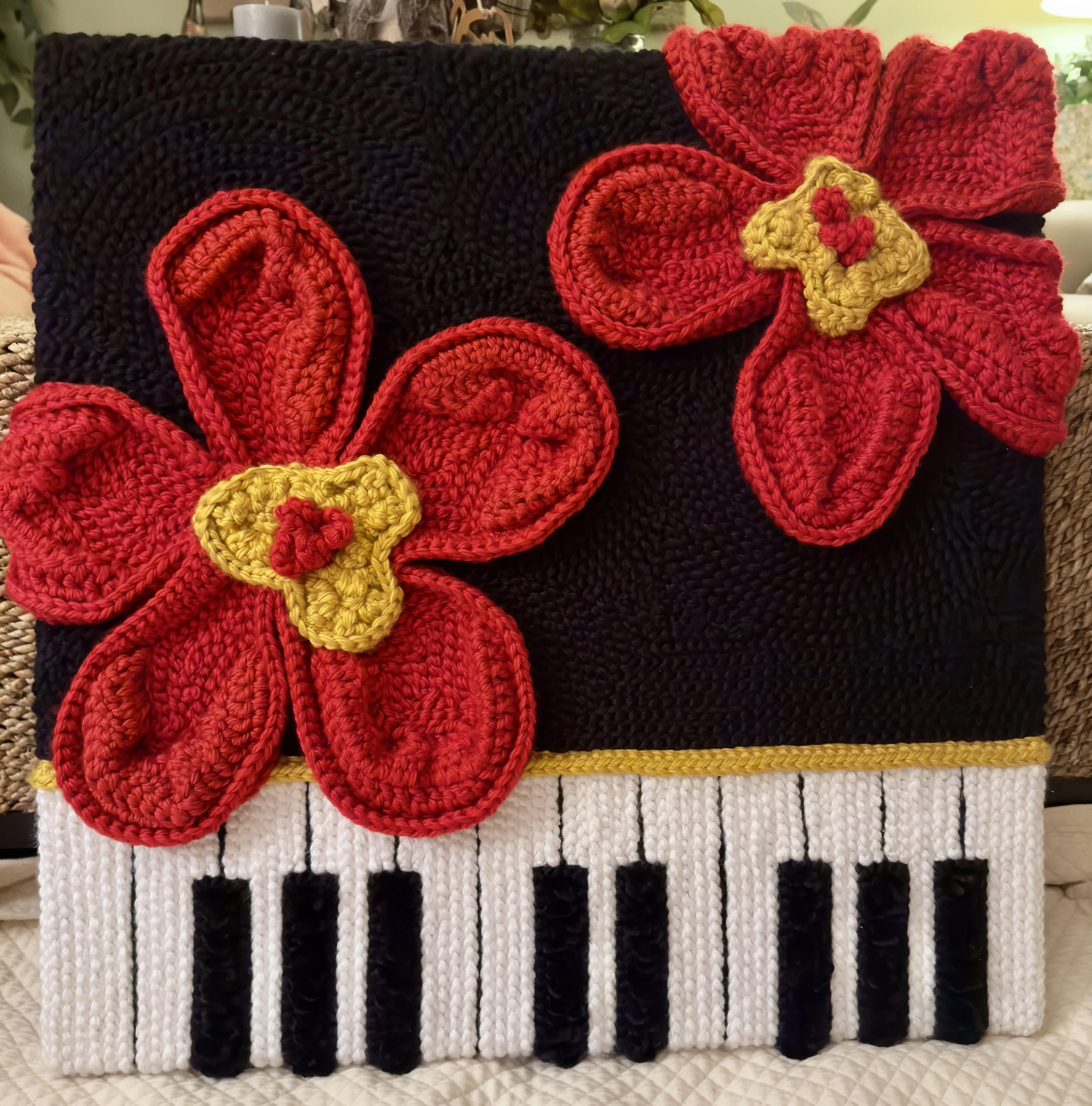 Piano Flowers 24x24