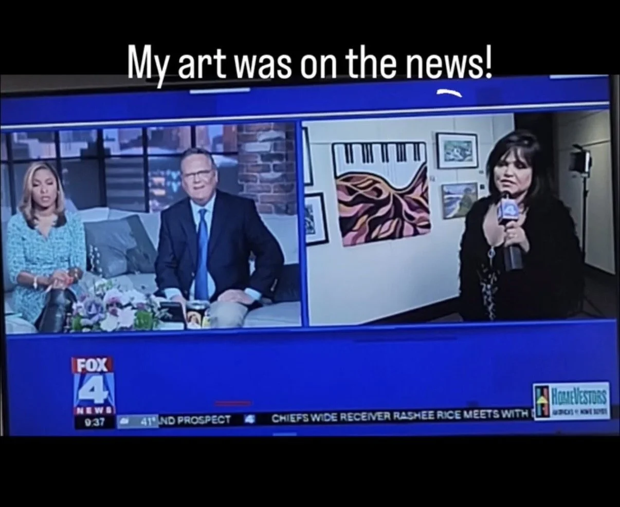 FOX 4 News talked about my art at Buttonwood Art Space  - April 2024