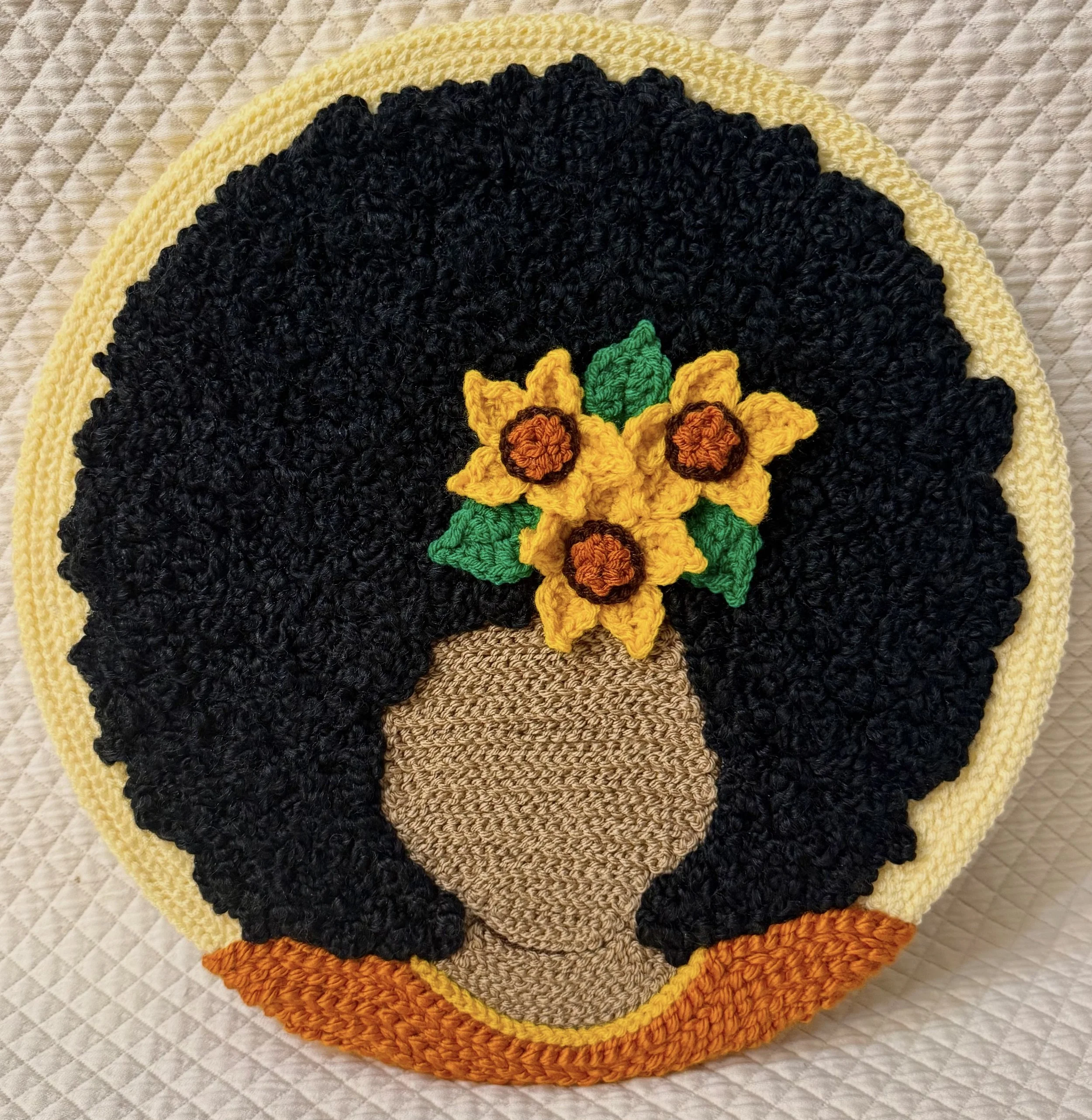Round Sunflower Girl - 16 round