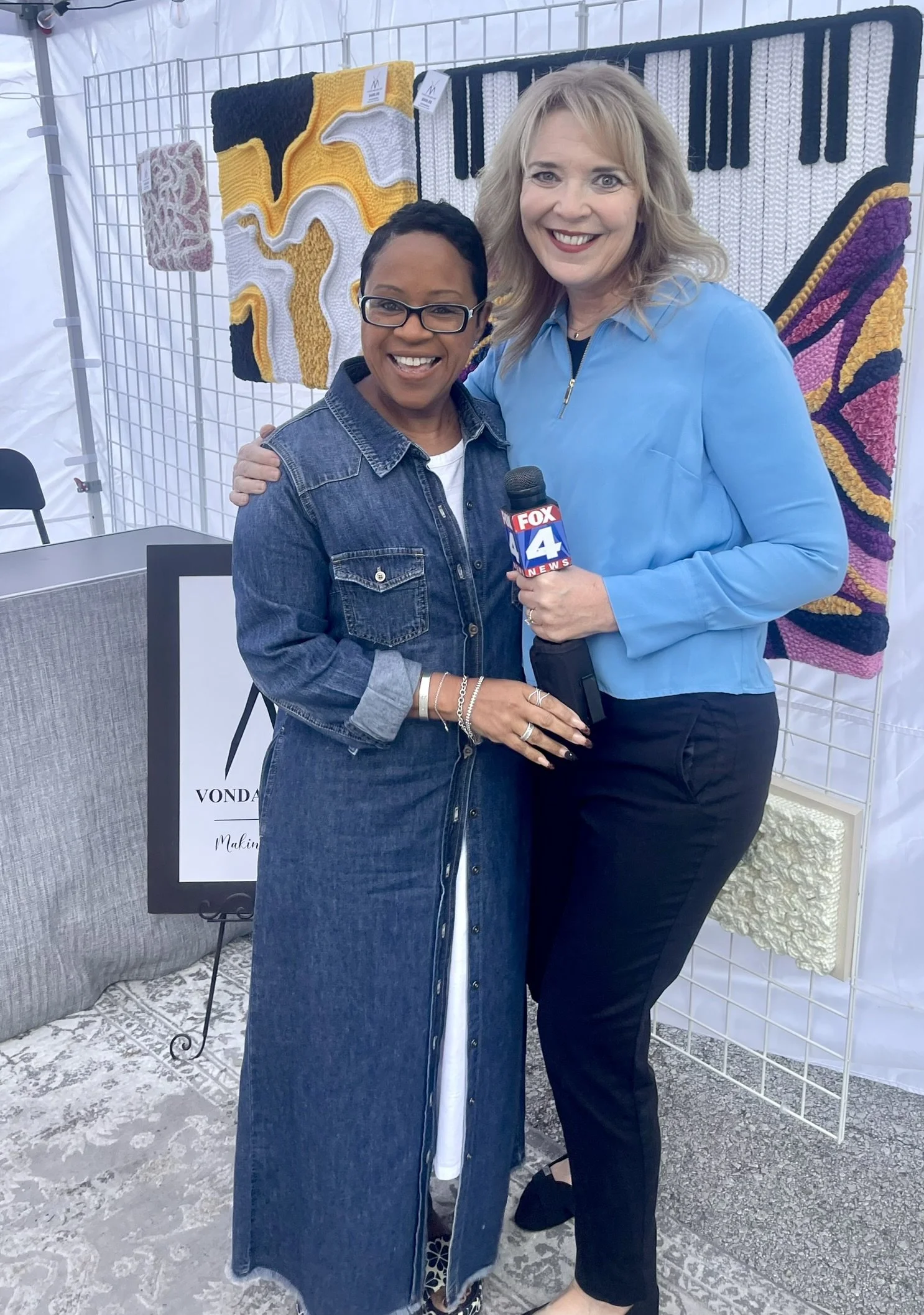 FOX 4 Weekend Morning Show interview with Carey Wickersham @ 2024 Art Westport