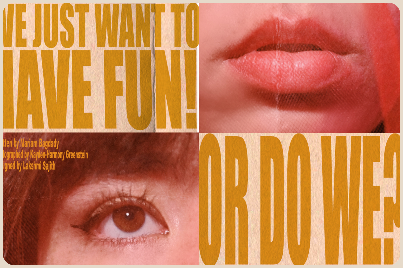 We Just Want to Have Fun!