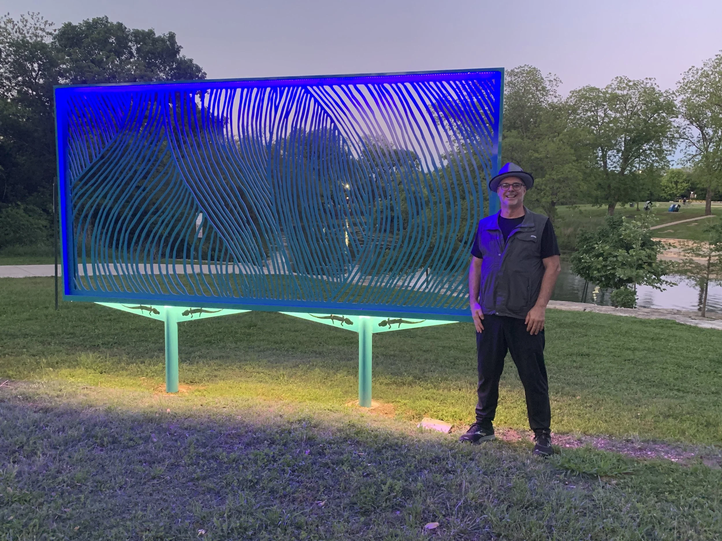 Big Wavey
carved steel, paint, led light
10 Ft x 8 FT x 1 FT
City of San Marcos