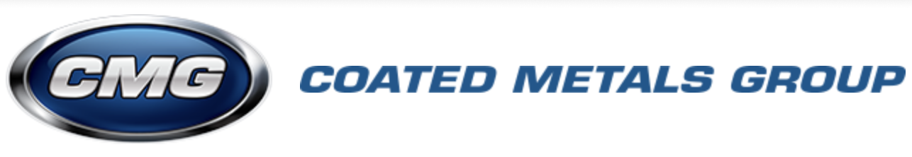Logo of CMG Coated Metals Group with blue and silver colors.