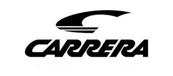 The Carrera logo in black and white.