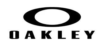 Oakley logo with the word 'OAKLEY' in bold black letters