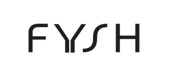 Logo with the word FYSH in black uppercase letters
