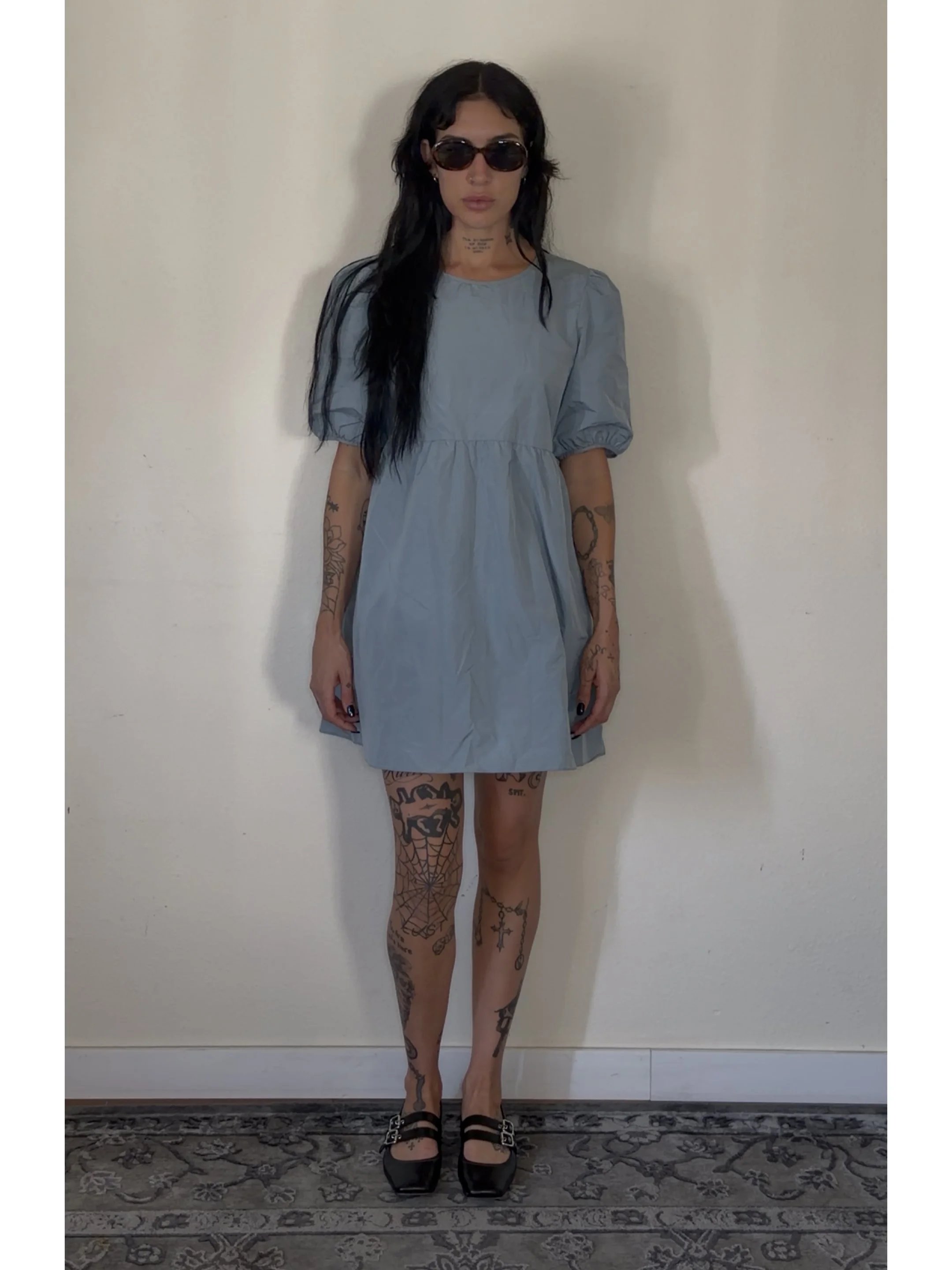 SEA FOAM PUFF DRESS