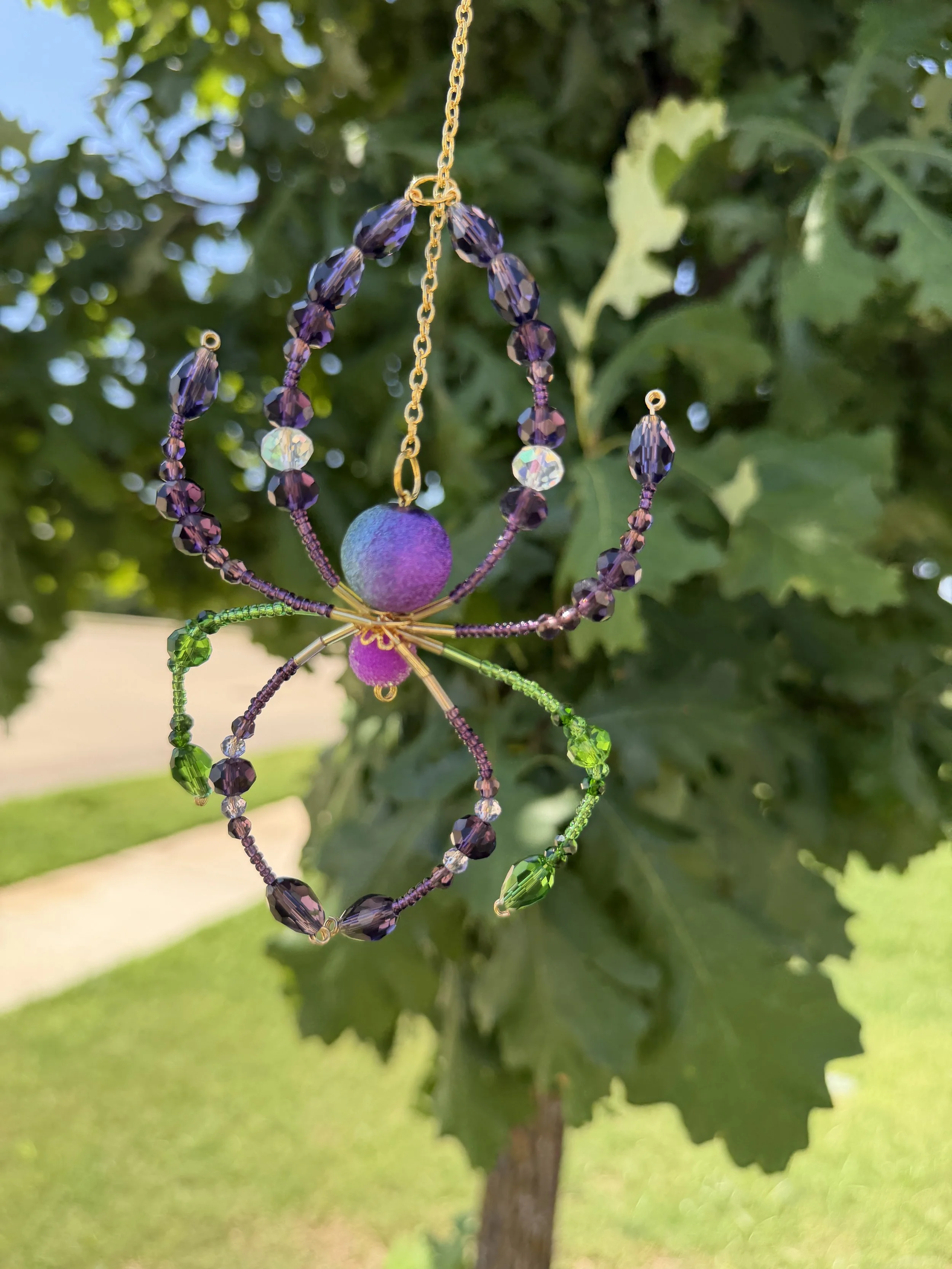 Belladonna Beaded Spider Suncatcher