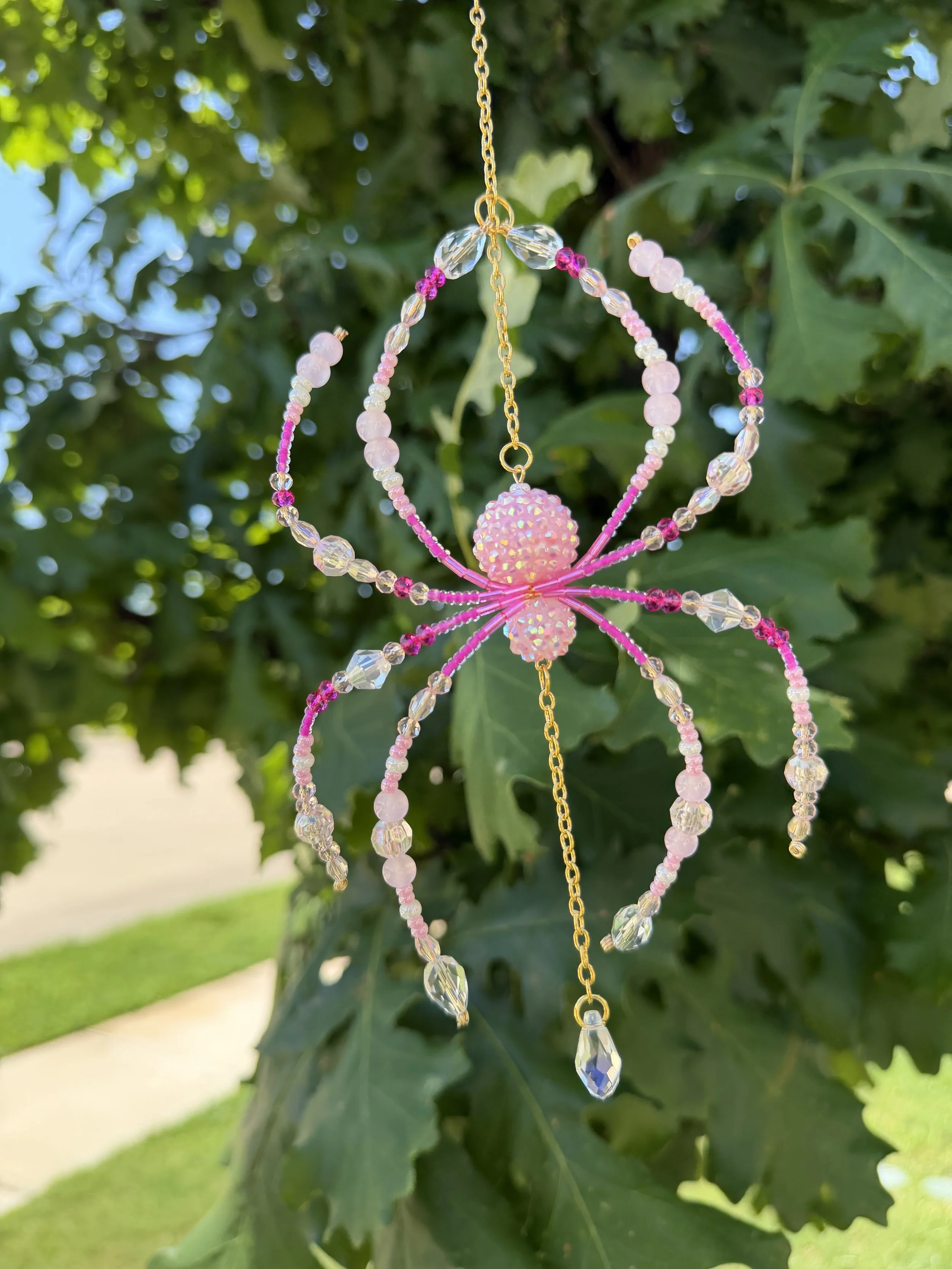 Faerie Weaver Beaded Spider Suncatcher