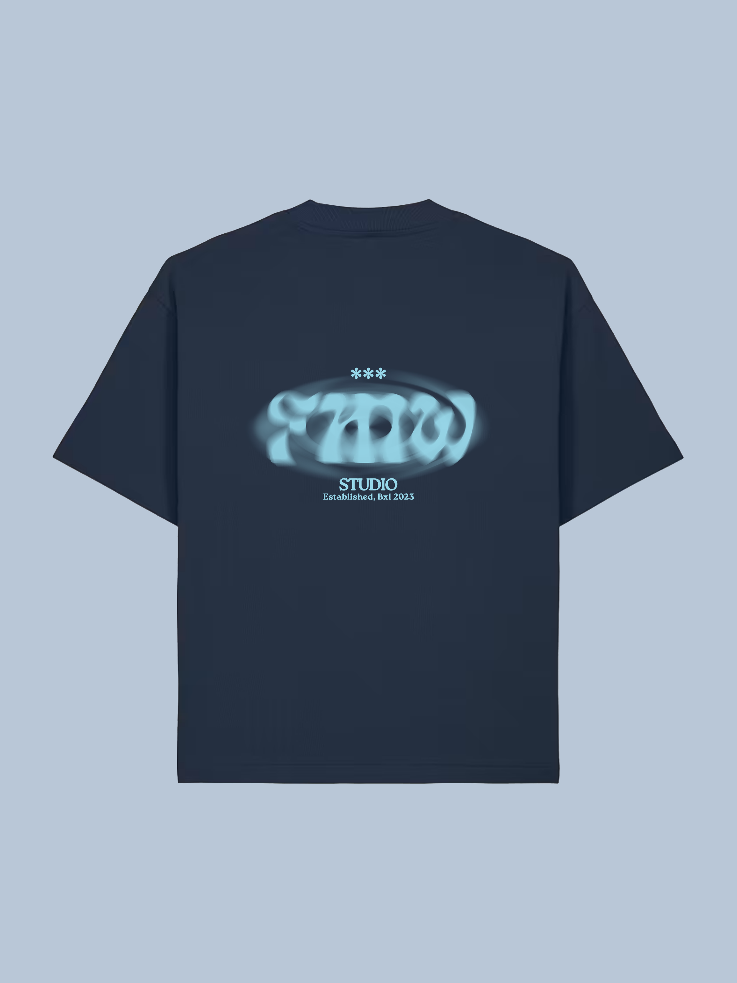 Blurred Navy Tee
