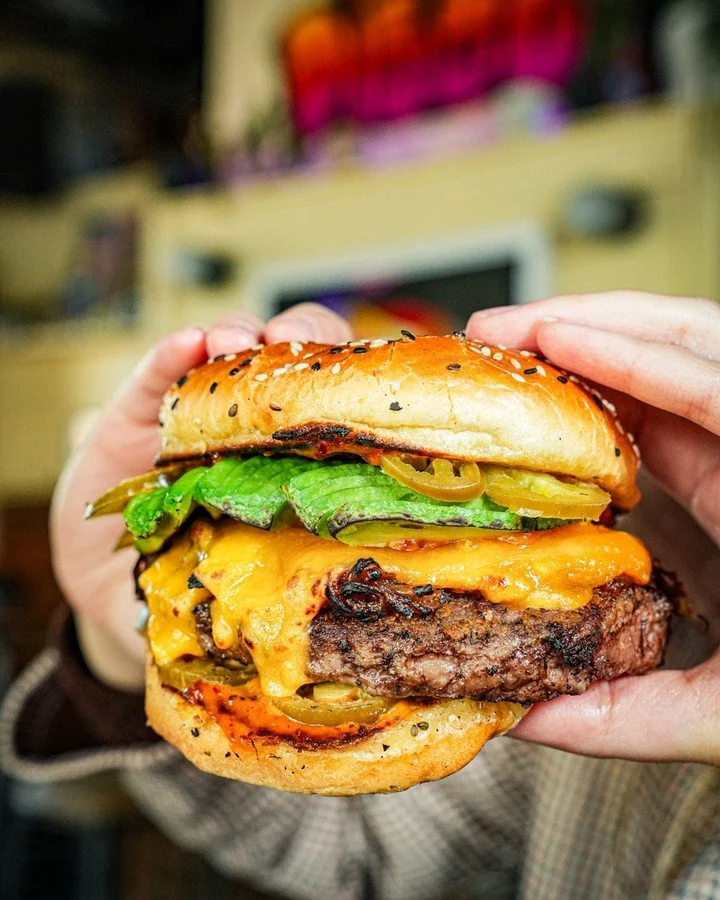 Built your way.

Yes, we&rsquo;re a Mexican street food spot. We also have an absolute love for burgers. Born from Tijuana and San Diego, where border food culture has always done both.

The Diego burger: an 8 oz Creekstone Farms halal beef patty, se
