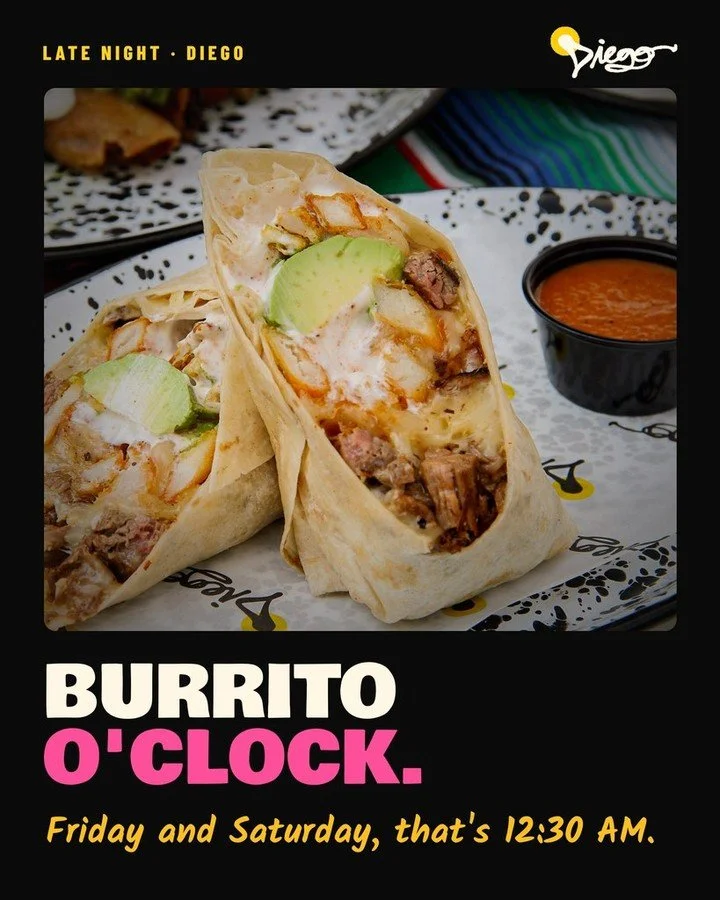 Your late night craving cure, in West Town! 

Stop, or go to! 

https://Diegochicago.com