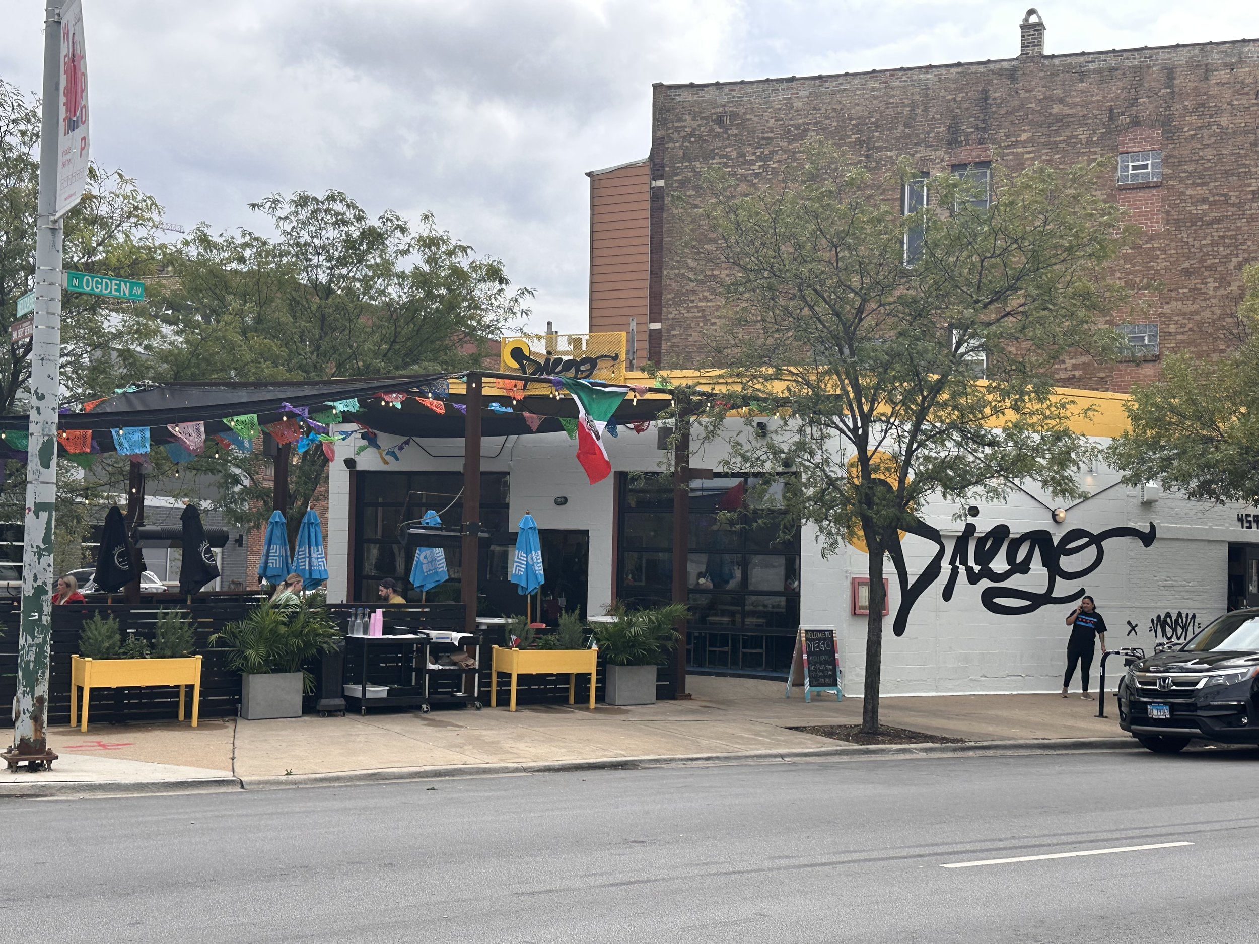 Diego storefront and patio